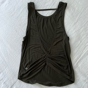 Lululemon Open-Back Tank Forest Green